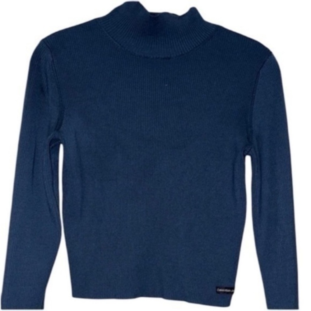 Calvin Klein Women's Navy Turtleneck Sweater
